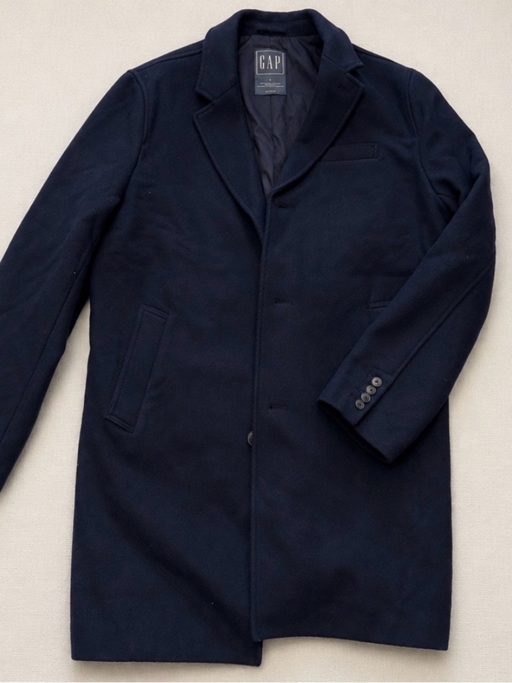 GAP Men's Navy Wool Blend Pea Coat